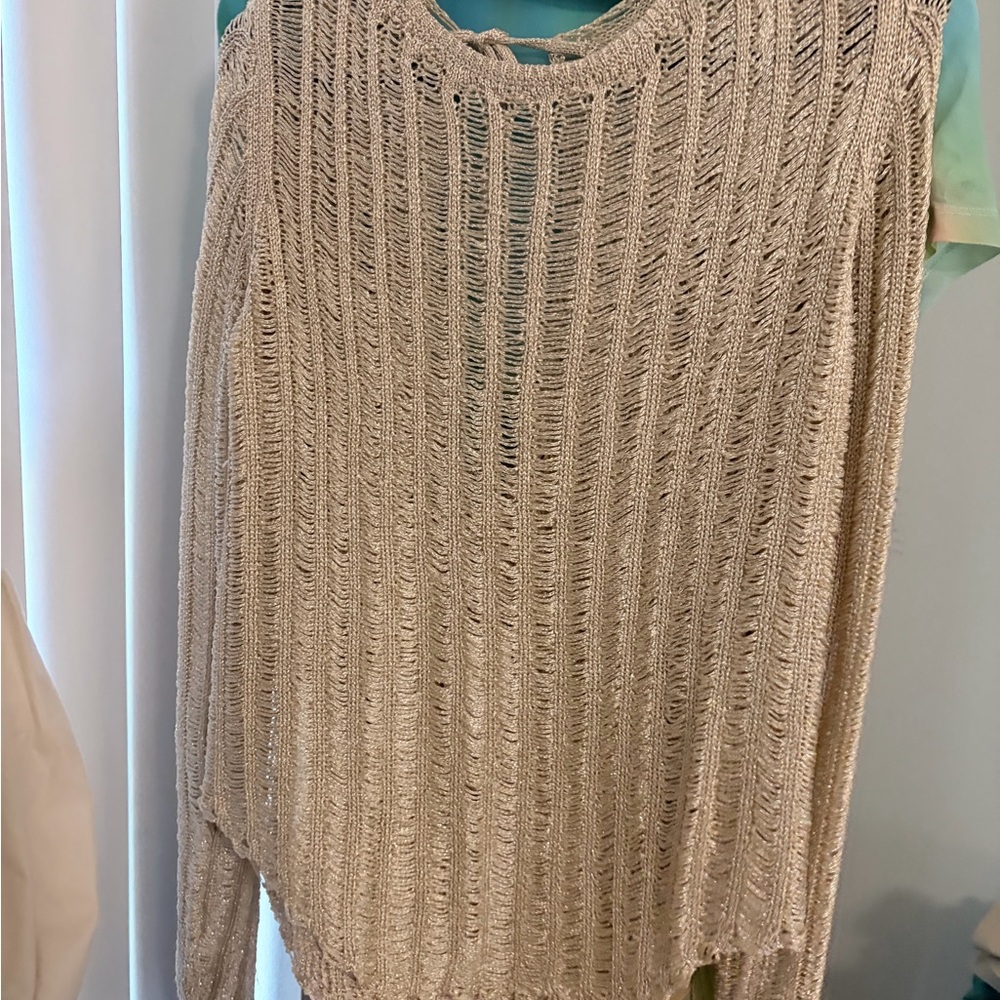 FP Movement by Free People Tan Knit Swim Coverup